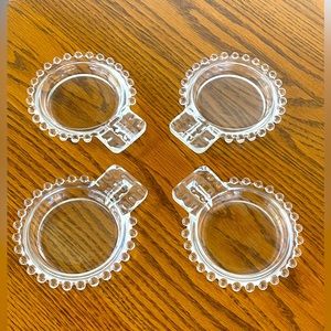 Set of 4 Vintage Slot Ashtray by Imperial Glass Ohio